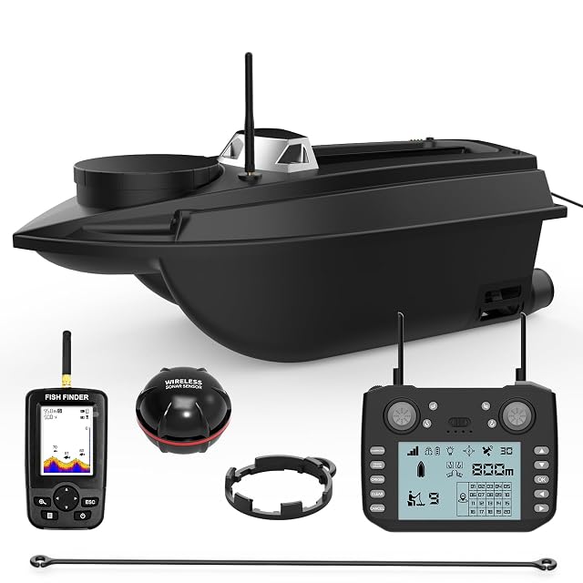 LOKEEVAN V030 GPS bait boat with twin motors and LCD remote