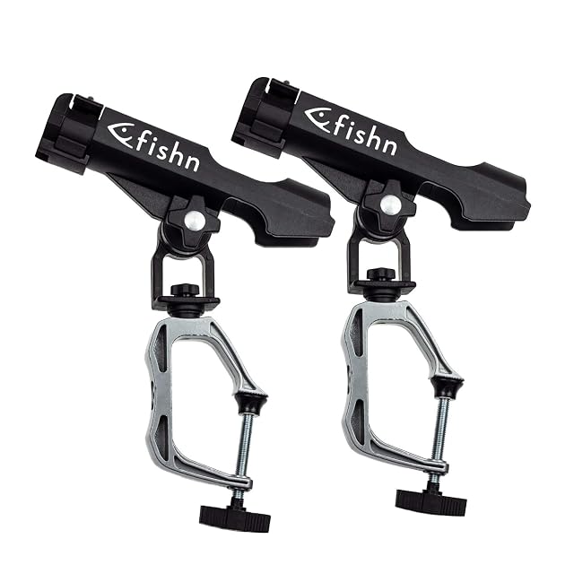 FISHN double pack boat rod holders with 360 degree metal thread