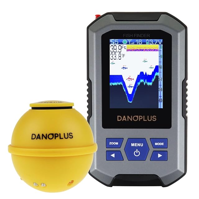 DANOPLUS wireless portable sonar fish finder with colour screen