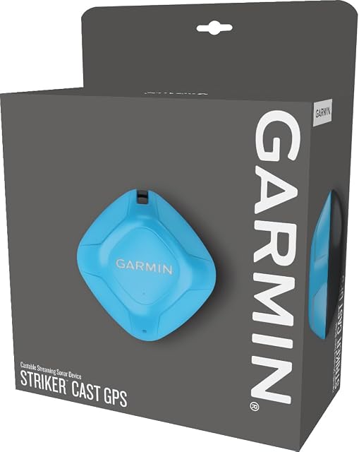 Garmin Striker Cast castable GPS sonar floating on water