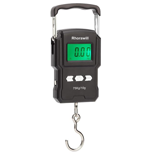 Rhorawill 75 kg digital fishing scale with backlit display