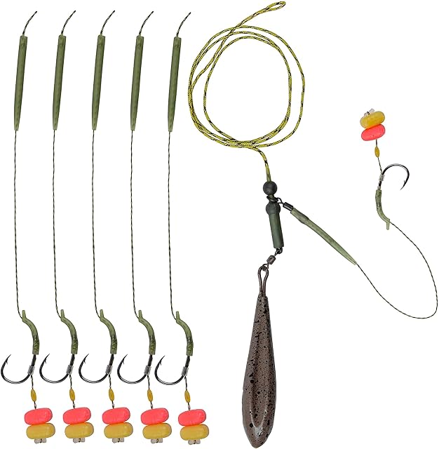 OROOTL inline carp rig set with 80 g lead and spare hair rigs
