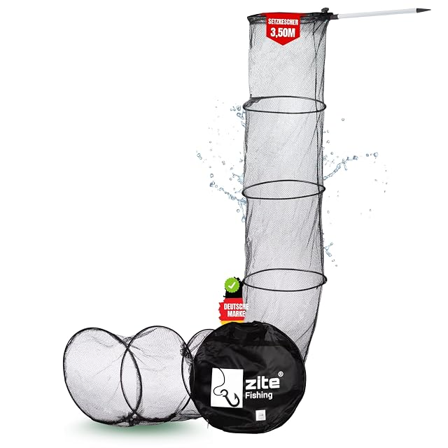 Zite Fishing keepnet 3.50 m with carry bag and aluminium stake