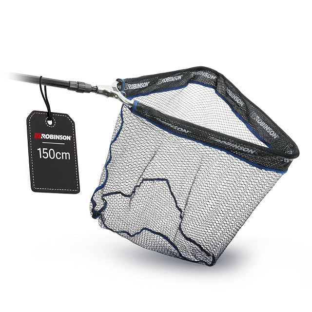 Robinson rubberised telescopic landing net with aluminium frame