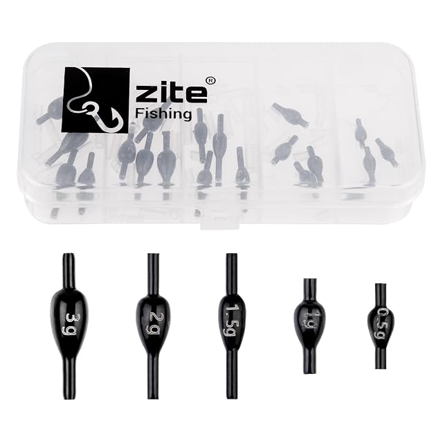 Zite Fishing Fix Drops black trout leads with silicone inserts
