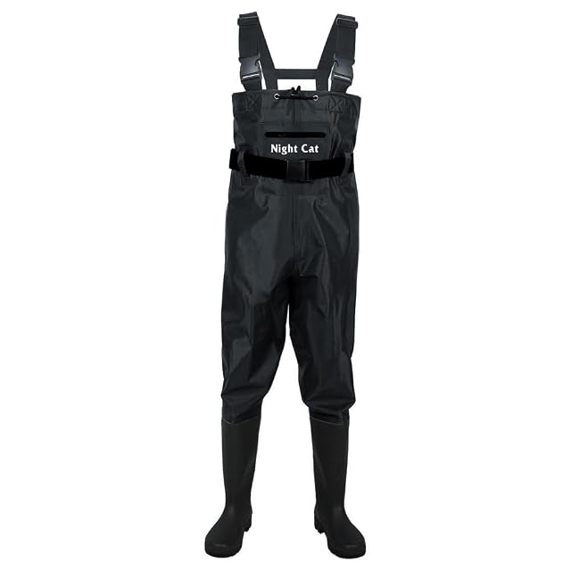 Night Cat black waterproof breathable chest waders